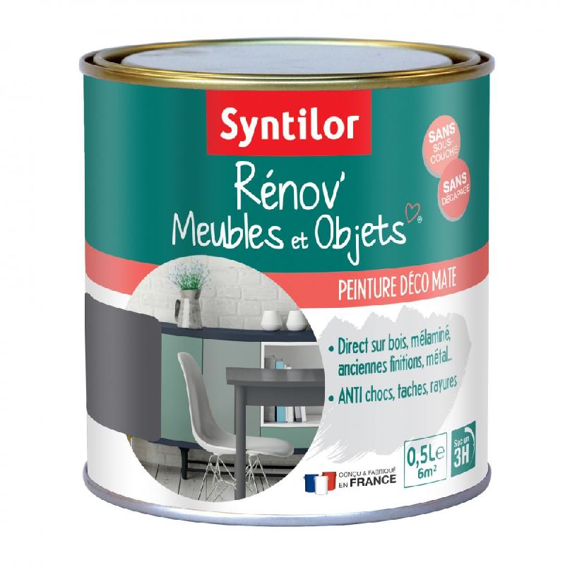 Peinture meuble et boiserie rénov' SYNTILOR - gris design mat - 0.5L - sans sous-couche - couvrant et résistant_2