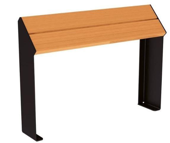 Assis-debout en bois Venise - Structure et assise en acier - 1200mm de longueur_2