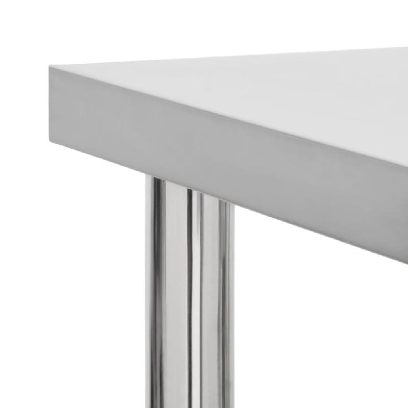 Vidaxl table de travail de cuisine avec roues 80x45x85 cm inox 51635_2