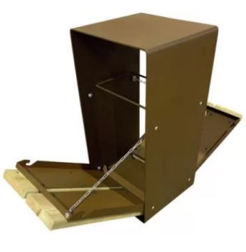 Corbeille publique Taulo 60 L - Lames en pin traité autoclave - Structure en acier peint - Vidage par basculement_2