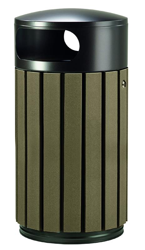 Corbeille publique Zeno Etik - à poser ou à fixer - 40L ou 60L - fabrication française - matière recyclable_2