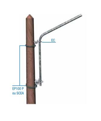 Ep 200 - console pour poteau - dimensions 500x800 mm - diam. 49 mm - seifel - 00a0043_2