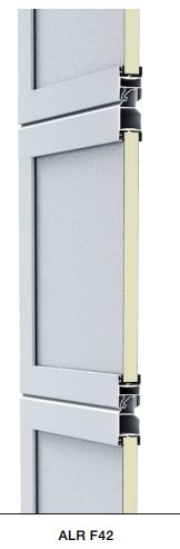 Porte sectionnelle industrielle motorisée en aluminium ALR F42 - pour bardages affleurants en bois, métal ou autres matériaux_2