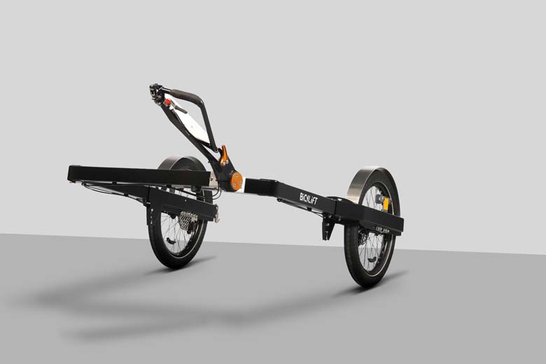 Remorque vélo mécanique professionnelle pour vos livraisons quotidiennes - Capacité 200kg -Bicylift_2