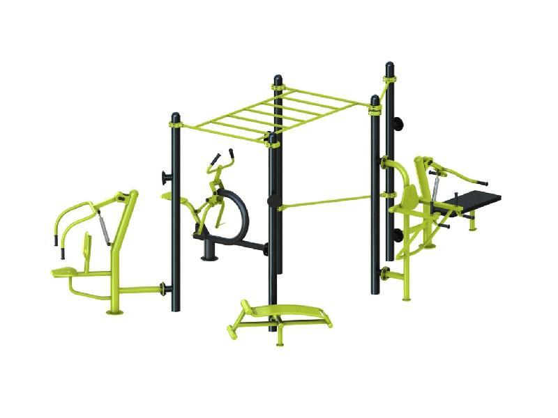 Station Combo 5-2, agrès extérieurs avec modules personnalisables et accessibles PMR - Gamme stations COMBO_2