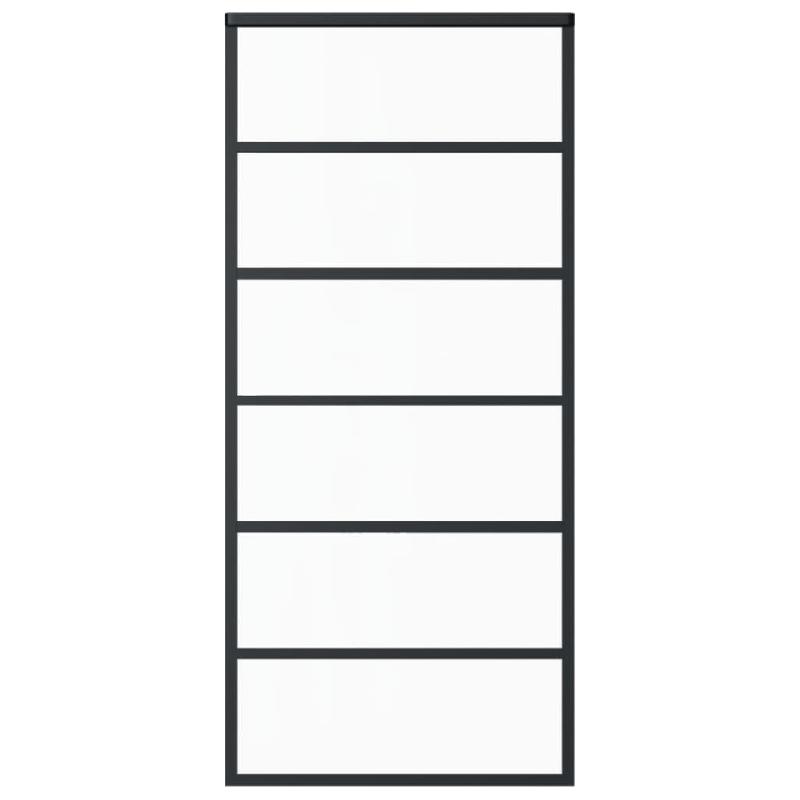 Vidaxl porte coulissante et quincaillerie verre et aluminium 90x205 cm 3081952_2