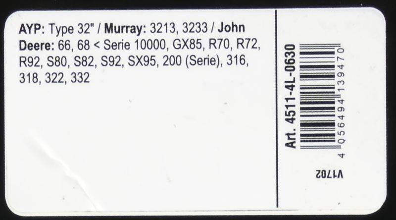 Courroie trapézoïdale X-Grip V - type 4L630_2