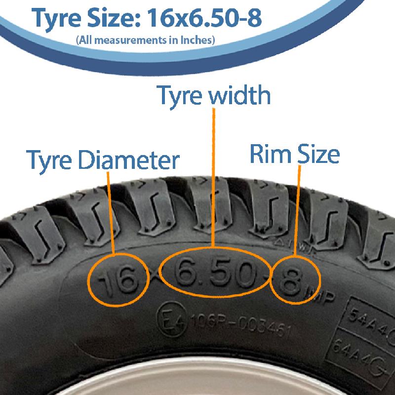 16x6.50-8 Pneus gazon sur jantes à roulements à billes Tondeuse à gazon Quad ATV (Lot de 2)_2