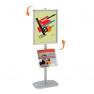 Porte-affiches Cadro-Clic® A2 avec 1 étagère sur pied H 133 cm - Aluminium - Réf.214032_2