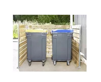 Lame de sapin - Cache-conteneur Neatfx - 770 litres - Bois traité classe 4, fixation par platine_2