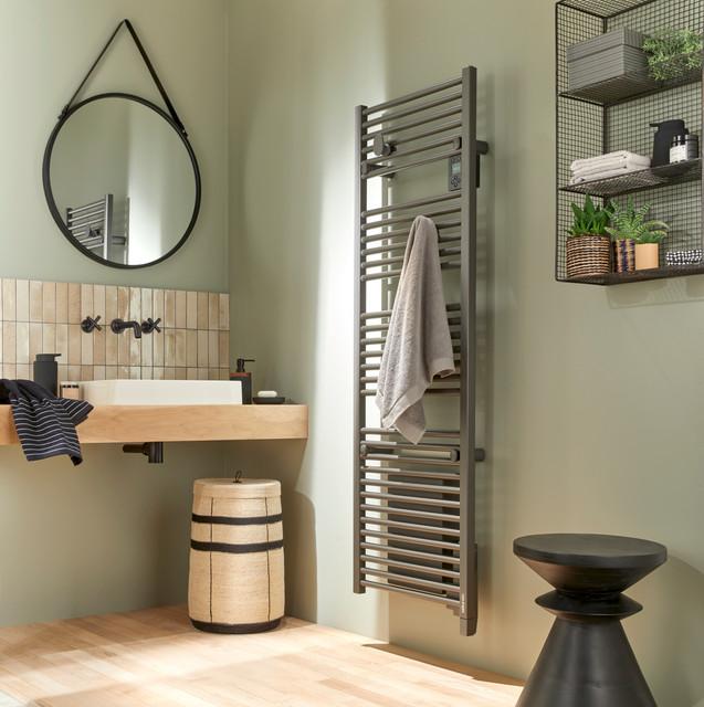Radiateur sèche-serviettes connecté Doris avec soufflerie 2000W Anthracite - Atlantic - 851227_2