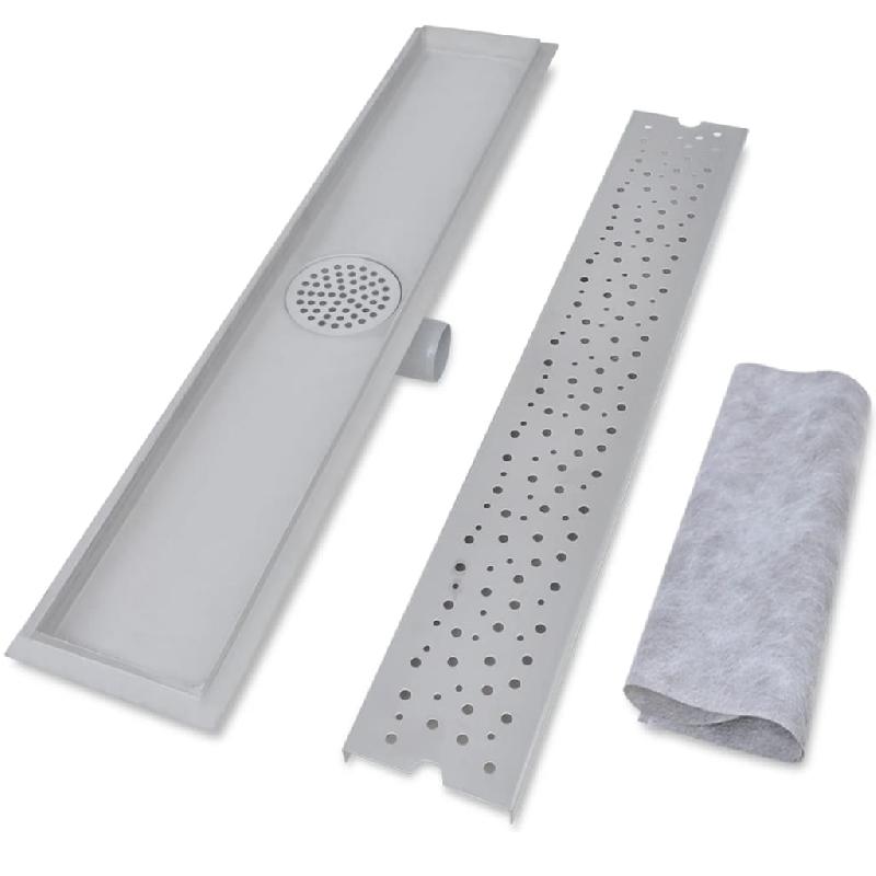 Vidaxl drain de douche linéaire 2 pcs 730 x 140 mm acier inoxydable 275967_2