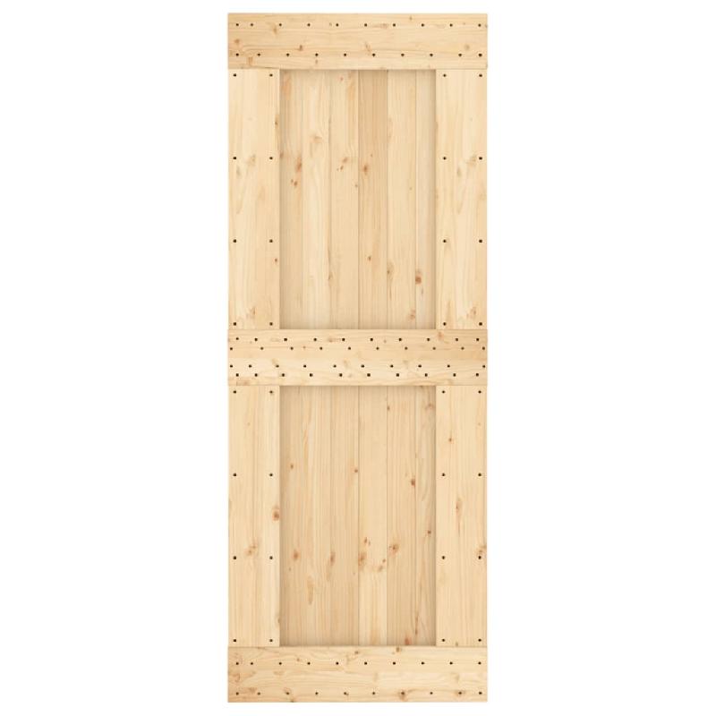Vidaxl porte coulissante et kit de quincaillerie 80x210 cm pin massif 3203146_2