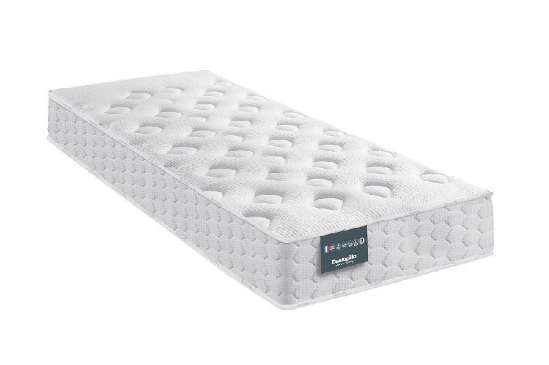 Ensemble Dunlopillo EUGEN 90x190 cm - Matelas mémoire de forme 21 cm, sommier déco et pieds gris_2
