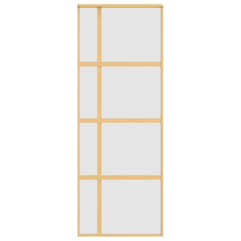 Vidaxl porte coulissante doré 76x205 cm verre esg dépoli et aluminium 155193_2
