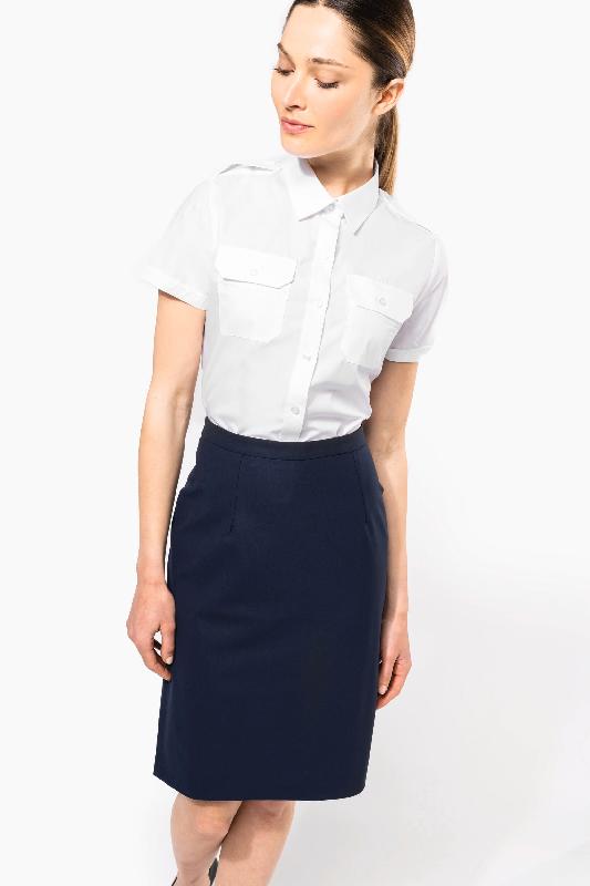 Chemise pilote manches courtes femme - Kariban - Réf: K504 - 65% polyester / 35% coton - Look élégant et corporate_2