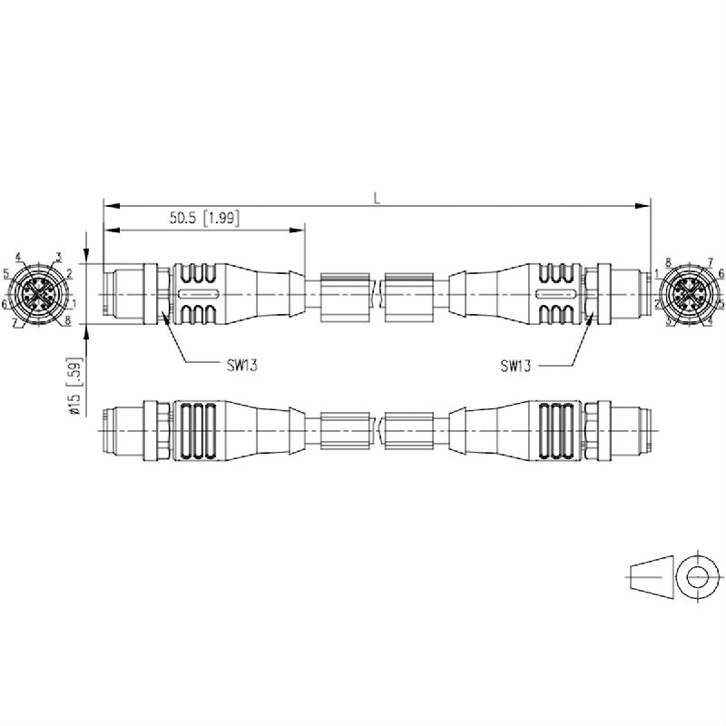 METZ CONNECT Câble Ethernet industriel M12, codage X, 10 m_2