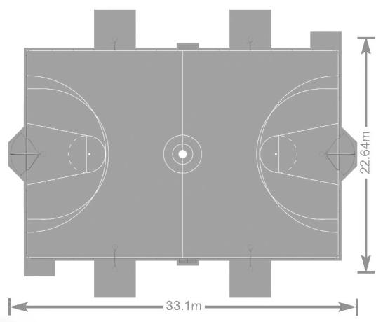 Terrain multisport Arena New York 8019759 - Hags - 33,1m x 22,64m - Bleu - Scellement béton_2