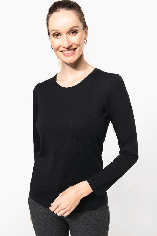 T-shirt Supima col rond manches longues femme - Kariban Premium - 100% coton peigné Supima - Réf: PK303_2