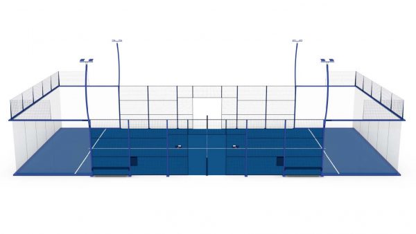 Terrain de padel Super Panoramic - 8 piliers de 100 x 50 x 2 mm - 2 grandes entrées ouvertes au centre du terrain_2