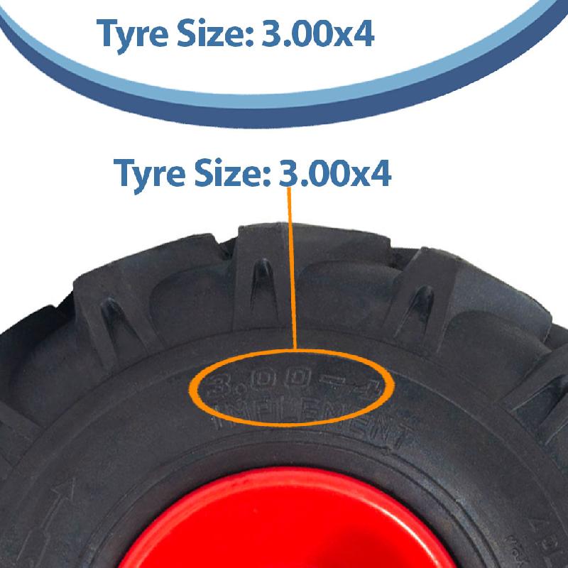 3.00x4 Open Centre Cleated Rotovator Lug Tyre 25mm Roller Bearing Rim (Set of 2)_2