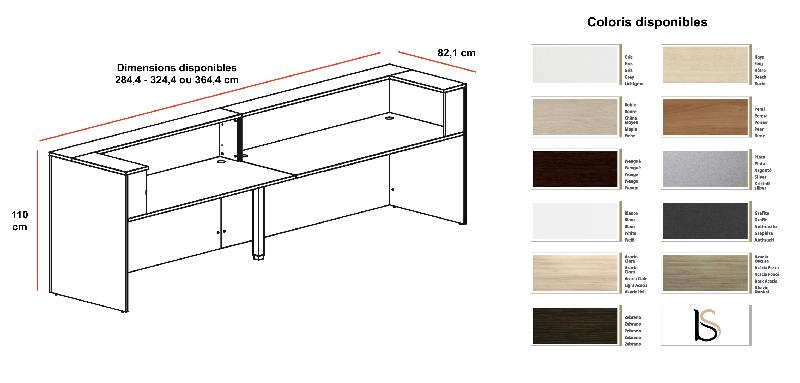 Bureau d'accueil Delta monocolor - Mobel Linea - 364, Anthracite_2