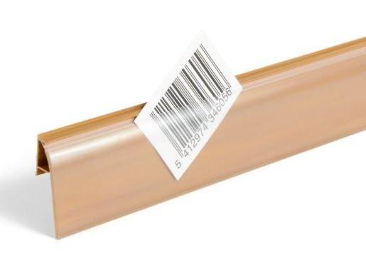 Porte étiquette basculant 40 x 1000 adhésif - Blanc pur RAL 9010_2