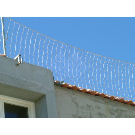 Filet garde-corps fil 4.75mm - maille 100mm - nylon - conforme NF EN 1263-1 Classe A2_2