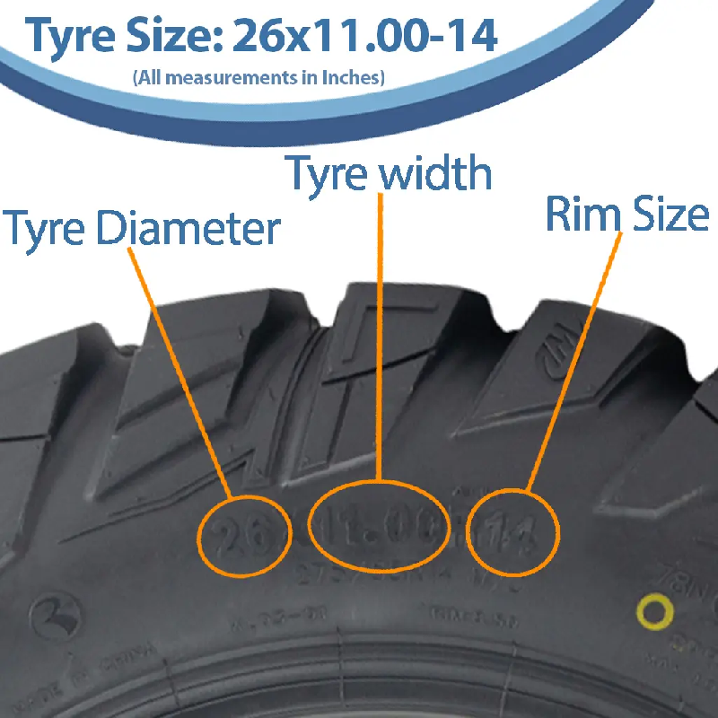 26x11.00-R14 ATV Tyre 275/55R14 OBOR 8ply WL03 Antelope 78N Tubeless Road Legal_2