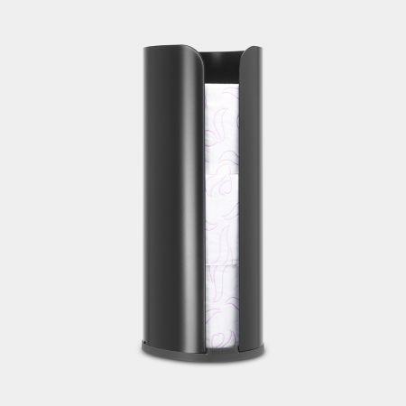 Distributeur de papier hygiénique ReNew - Matt Black - Brabantia - 3 rouleaux - Design minimaliste_2