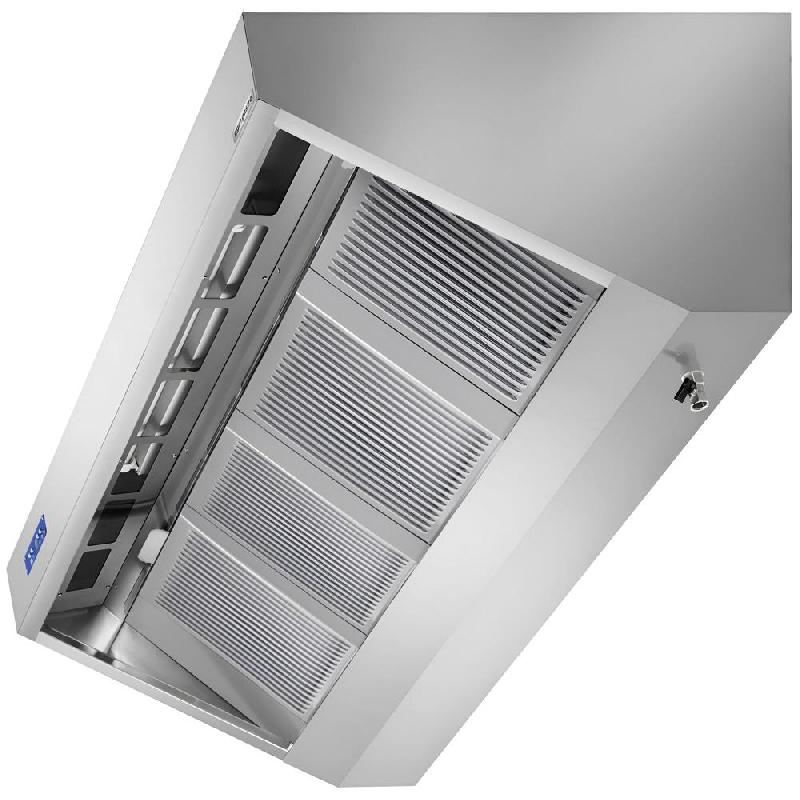Hotte murale Inox - 2m80 - avec moteur, régulateur, filtre et éclairage - P 700 mm | GGM_2