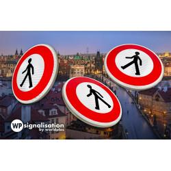 Panneau d'interdiction B9A - Accès interdit aux piétons_2