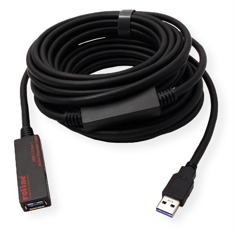 ROLINE Câble prolongateur USB 3.2 Gen 1 actif, noir, 10 m_2