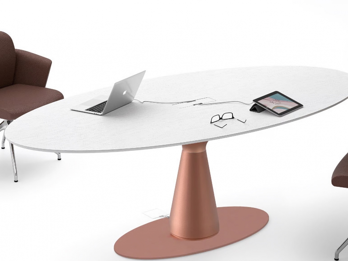 Table de réunion METAR en bois et métal - Élégance, fonctionnalité et design contemporain_2