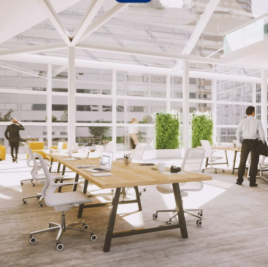 Table de réunion fonctionnelle et collaborative pour espaces professionnels modernes_2