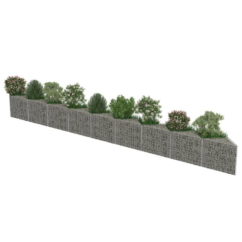 Vidaxl mur de gabion acier galvanisé 630 x 30 x 50 cm 143574_2