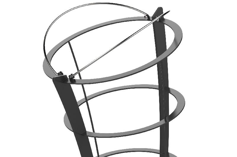 Corbeille Vigipirate sur pied 110L Gris Manganèse - ELICE - Référence 56315 et 56317 - Fabrication française, Matière recyclable_0