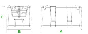 Cuves à carburants - Renson - 200L avec pompe 24V 60L/min, tuyau 4m et pistolet automatique_2