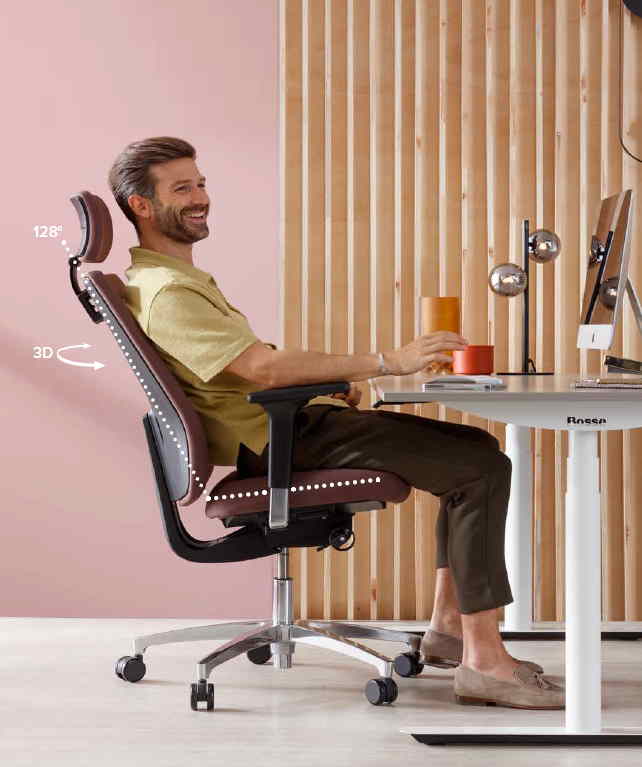 Fauteuil ergonomique de bureau design - écologique et durable - assise rembourrée confortable - INDEED_2