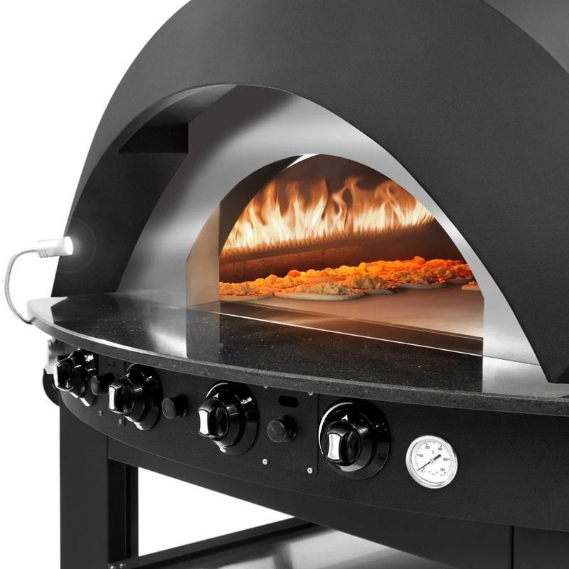 Four à pizza à gaz manuel noir - 11 pizzas Ø 25 cm | Ggm_2