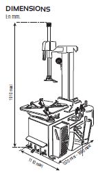 AS944W - Monte/Démonte-Pneus Automatique Provac - Blocage Extérieur 10 à 24