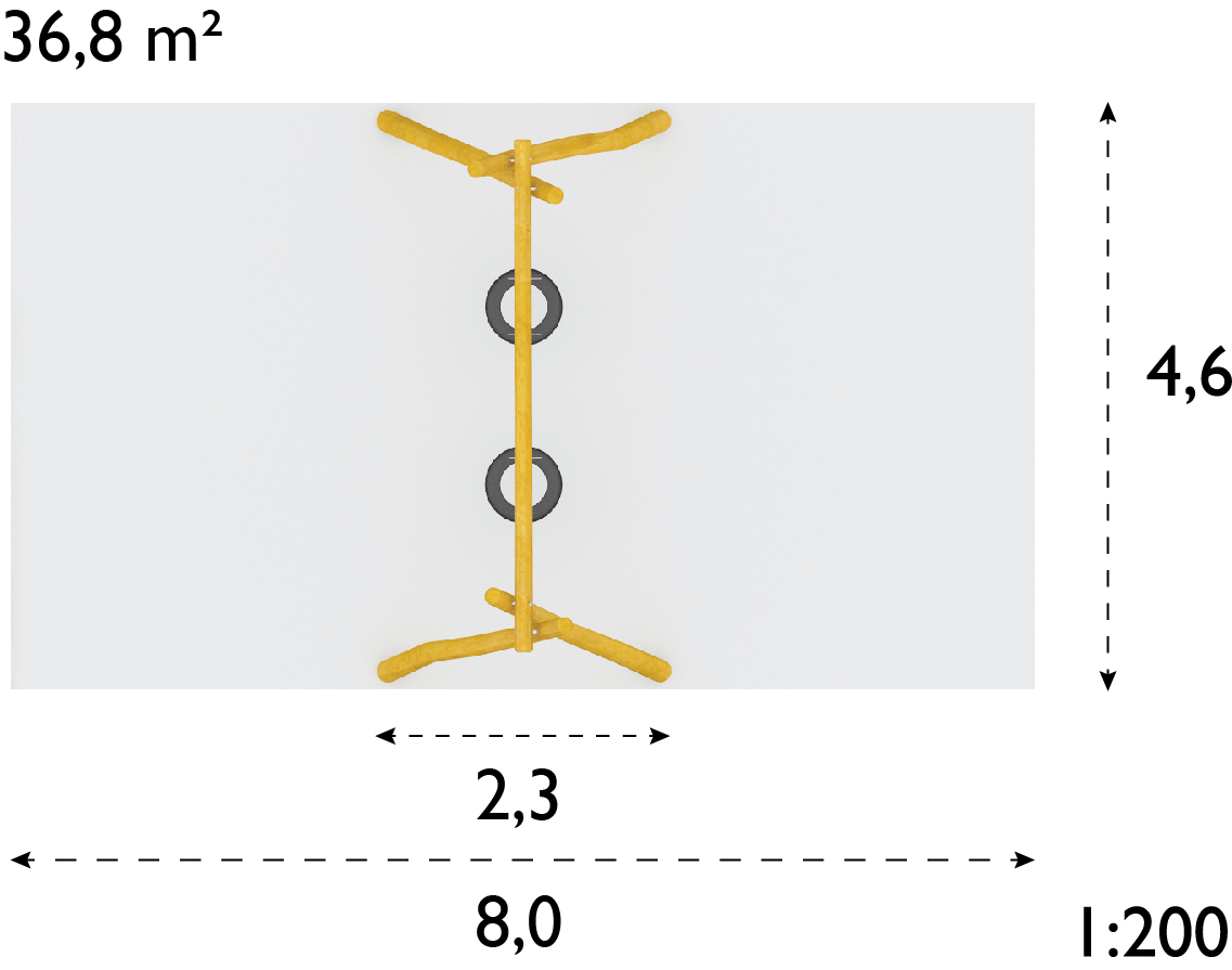 Balançoire Ega 2 places pour aires de jeux - réf 8038416 - Hags_2