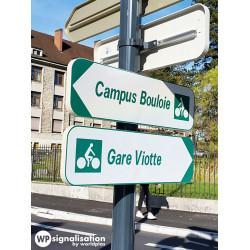 Panneau de position indication de destination distance Dv21b - cyclistes - gamme Innov - WP Signalisation_2