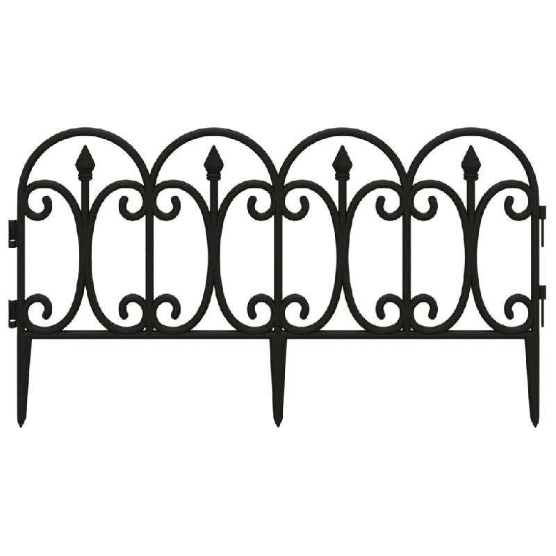 Vidaxl bordures de pelouse 17 pcs noir 10 m pp 318293_2