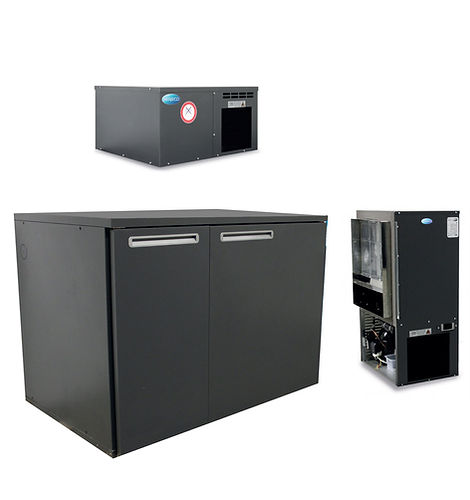 Frigo fûts pour stockage - capacité 10x50L - refroidissement ventilé - 2 portes pleines - skinplate gris_2