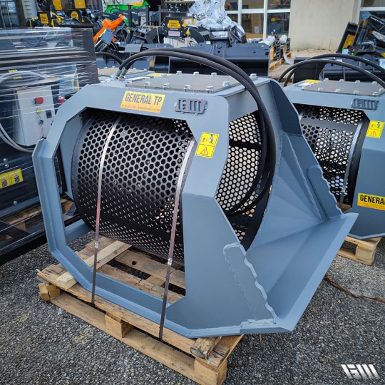 Godet cribleur rotatif série CBR07 - mini-pelle 3-5T - mini-chargeuse - chargeuse compacte - profondeur de panier augmentée et système plug and play_2