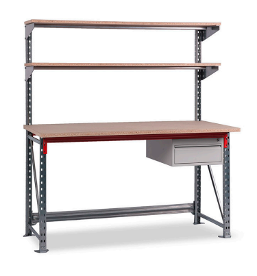 Table d'emballage - Plateau 2200 ou 1640 mm - Capacité 800 Kgs - Options roulettes et tablette supplémentaire_2