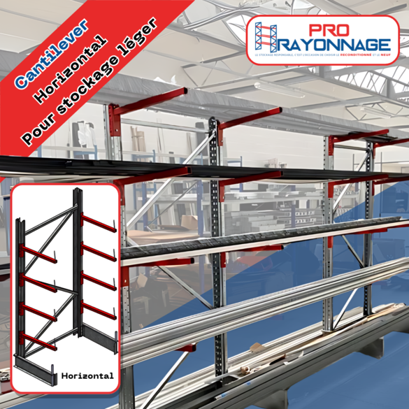 Cantilever léger - Rayonnage à bras modulable - NEUF_2