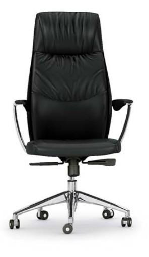Fauteuil de Direction cuir VIC - Mobel Linea - cuir noir_2