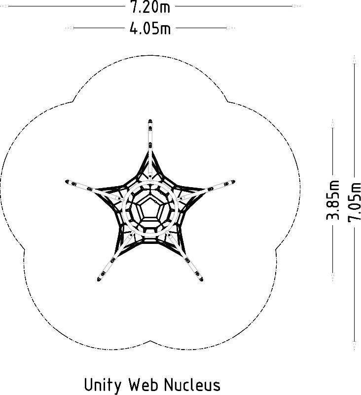 Structures de cordage architecturales - scellement béton rouge - réf 8074955 - HAGS_2